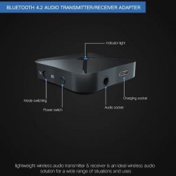 Bluetooth 4.2 AUX передатчик + приемник, СТЕРЕО, KN-319