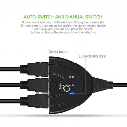 HDMI переключатель 3 входа → 1 выход, кабель