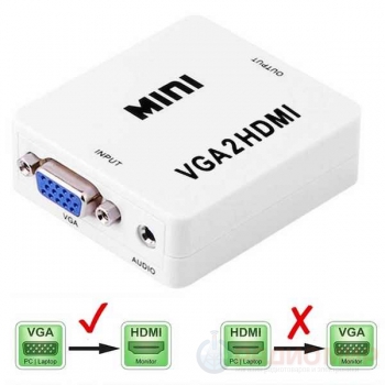 Переходник конвертер VGA → HDMI (VGA to HDMI) 