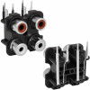 Разъём RCA-407 RUICHI (4×RCA, монтаж в плату)