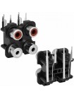 Разъём RCA-407 RUICHI (4×RCA, монтаж в плату)