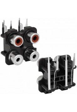 Терминал аудио, колодка 4xRCA, на плату