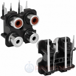 Терминал аудио, колодка 4xRCA, на плату Терминал аудио, колодка 4xRCA, на плату