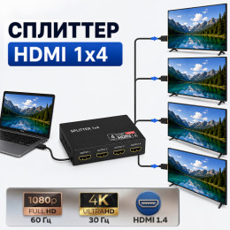 HDMI сплиттер 1×4 (1080p) Premier