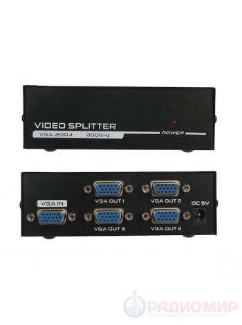 Разветвитель сплиттер делитель VGA 1х4, 5-873-4