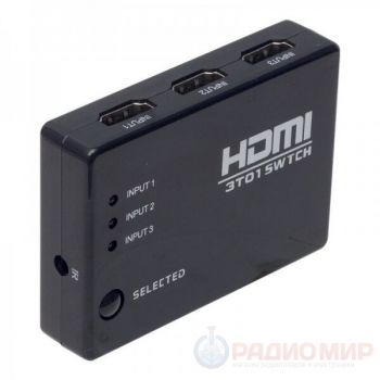 HDMI switch на 3 входа и 1 выход с пультом ДУ 3T01