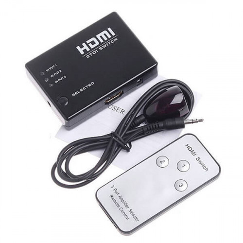 HDMI switch на 3 входа и 1 выход с пультом ДУ 3T01
