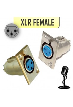 XLR 3P гнездо, монтаж на корпус