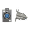 Разъем XLR 3pin гнездо, металл на корпус, Premier 1-531, 1-531G
