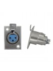 Разъем XLR 3pin гнездо, металл на корпус, Premier 1-531, 1-531G