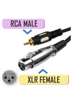 переходник XLR "гн" - RCA "шт", 20см