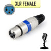 XLR разъем 3-pin Female Blue для микрофона и аудио