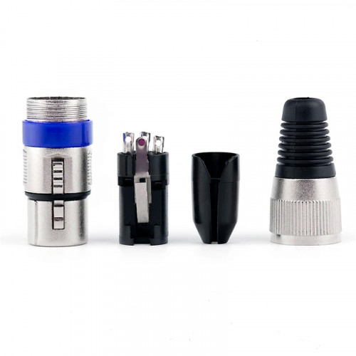 XLR разъем 3-pin Female Blue для микрофона и аудио