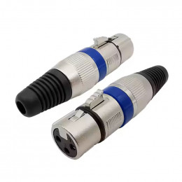 XLR гнездо, синее кольцо