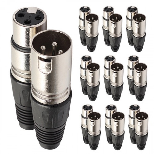 Разъем микрофонный XLR 3pin гнездо, металл цанга на кабель, Premier