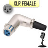 Угловой разъем XLR 3pin гнездо, 90 градусов, металл, на кабель