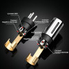 Разъем XLR 3pin штекер, медь, родиевое покрытие, углеродное волокно