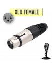 Разъем микрофонный XLR 3pin гнездо, металл цанга на кабель, Premier