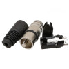 Разъем микрофонный XLR 3pin гнездо, металл цанга на кабель, Premier