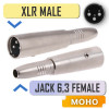 Переходник XLR штекер – Jack 6.35 мм гнездо (моно)