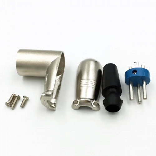 Угловой разъем XLR 3pin штекер, 90 градусов, металл, на кабель