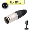 Разъем микрофонный XLR 3pin штекер, металл цанга на кабель, Premier
