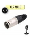 Разъем микрофонный XLR 3pin штекер, металл цанга на кабель, Premier