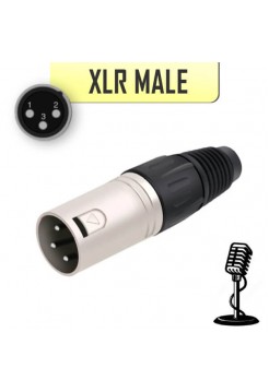 XLR 3P штекер, цанга, на кабель