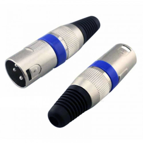 XLR разъем 3-pin Male Blue для микрофона и аудио
