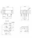 Mini Jack 3.5 мм, разъем на плату, стерео, "гнездо", 5 контактов