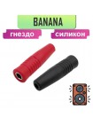 Разъем гнездо банан на кабель, клемма Banana 4мм