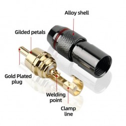 RCA штекер Copper Plug Gold Plated