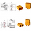 Разъем XT-60 2pin, 60А (папа+мама)