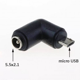 Переходник USB micro шт ← 5.5х2.1 гн
