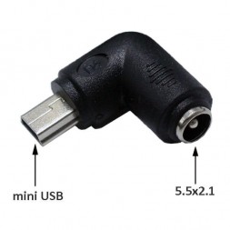 Переходник USB mini шт ← 5.5х2.1 гн