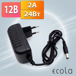 Блок питания 12В  2А (DC 5.5×2.1 / 2.5 мм)