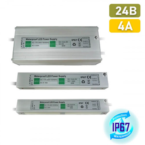 Блок питания 24В 100Вт IP67 Ecola D7L100ESB