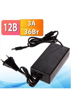Блок питания 12V  3А (5.5×2.1 / 2.5 мм)