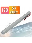 Блок питания 12V 60W – cверхкомпактный 155×17×17 мм, проводное подключение S-60-12V-slim