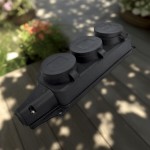 Колодка 3 гнезда с/з 16А 250В с заглушками IP44