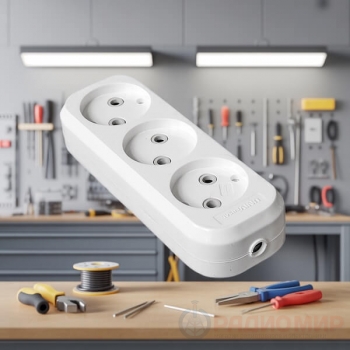 Колодка 3 гнезда без заземления UNIVersal (АБС-пластик) Колодка 3 гнезда без заземления UNIVersal (АБС-пластик)