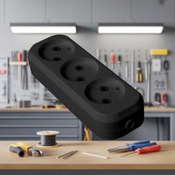 Колодка 3 гнезда б/з 10А 250В