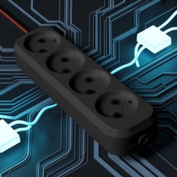 Колодка 4 гнезда б/з 10А 250В