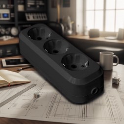 Колодка 3 гнезда с/з 16А 250В