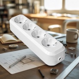 Колодка 4 гнезда с/з 16А 250В