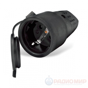 Штепсель UNIVersal каучук 2P+PE 16A 220–240V IP44 Штепсель UNIVersal каучук 2P+PE 16A 220–240V IP44