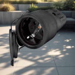 Штепсель с заглушкой каучук 16А 220V IP44