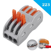 Клемма 3х3 контакта проходная 223-423