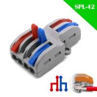 Клемма 2х4 контакта, 2-х полюсная SPL-42