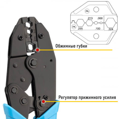 Кримпер для обжима разъемов на кабель RG58, RG59, RG6 Premier